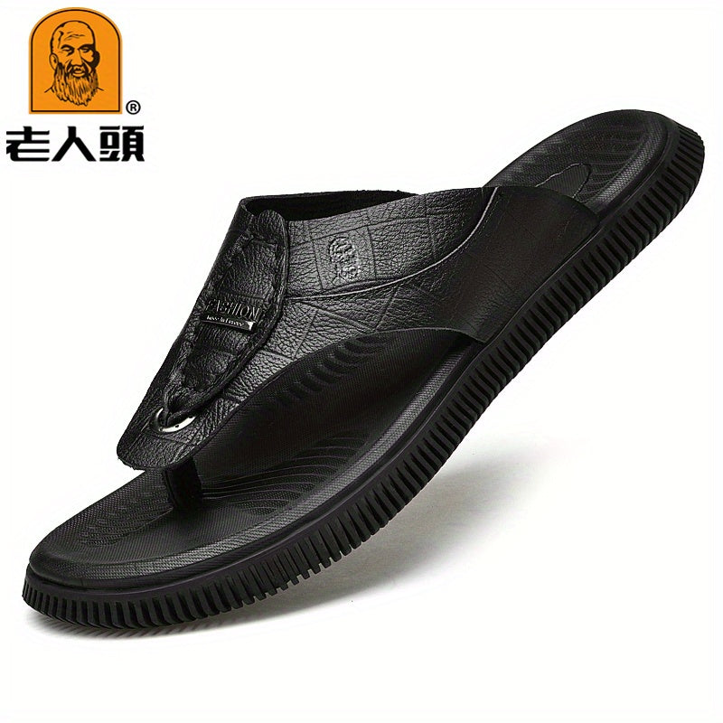 LAORENTOU Men's Wear-resistant Flip Flops Quick Drying Thong Sandals