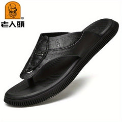 LAORENTOU Men's Wear-resistant Flip Flops Quick Drying Thong Sandals