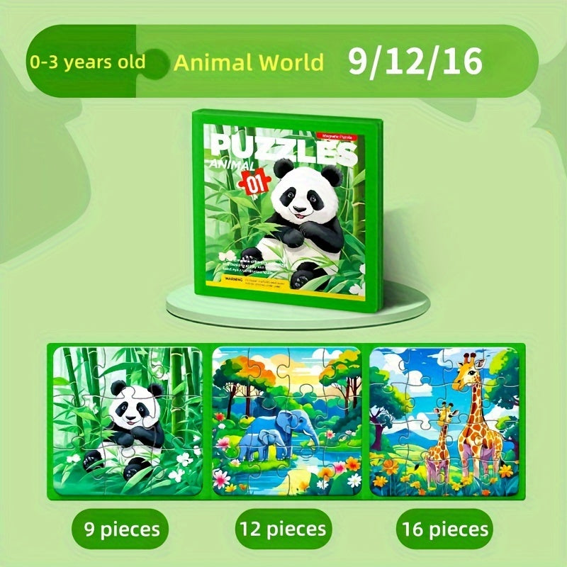 Educational Magnetic Puzzle Set for Kids 3-6 Years