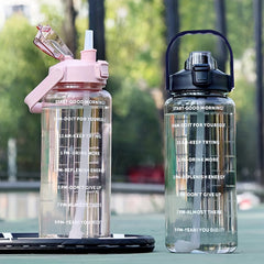 Large Capacity BPA-Free Straw Water Bottle 67oz Leak Proof Portable Bottle