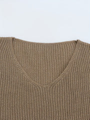 V Neck Sweater Dress with Pockets
