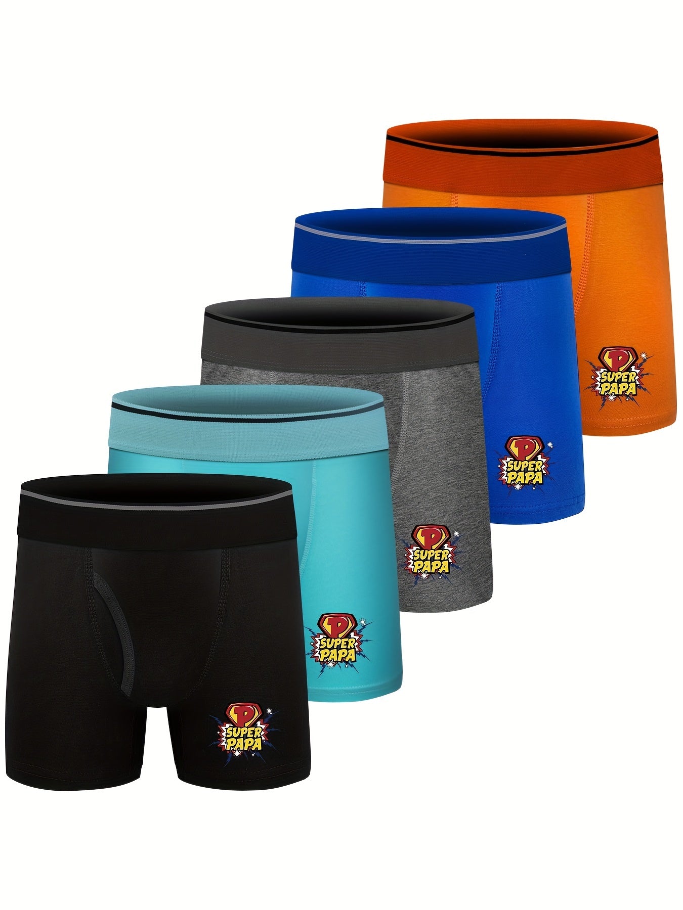 5pcs Boys Boxer Briefs Soft Cotton Underwear