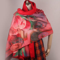 Winter Scarf Print Scarf Business Gathering Shawl Warm Women Scarf