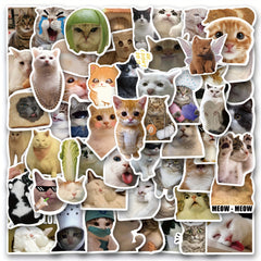 100PCS Cat Stickers Vinyl Waterproof Decals Scrapbook Laptop Bumper Skateboard