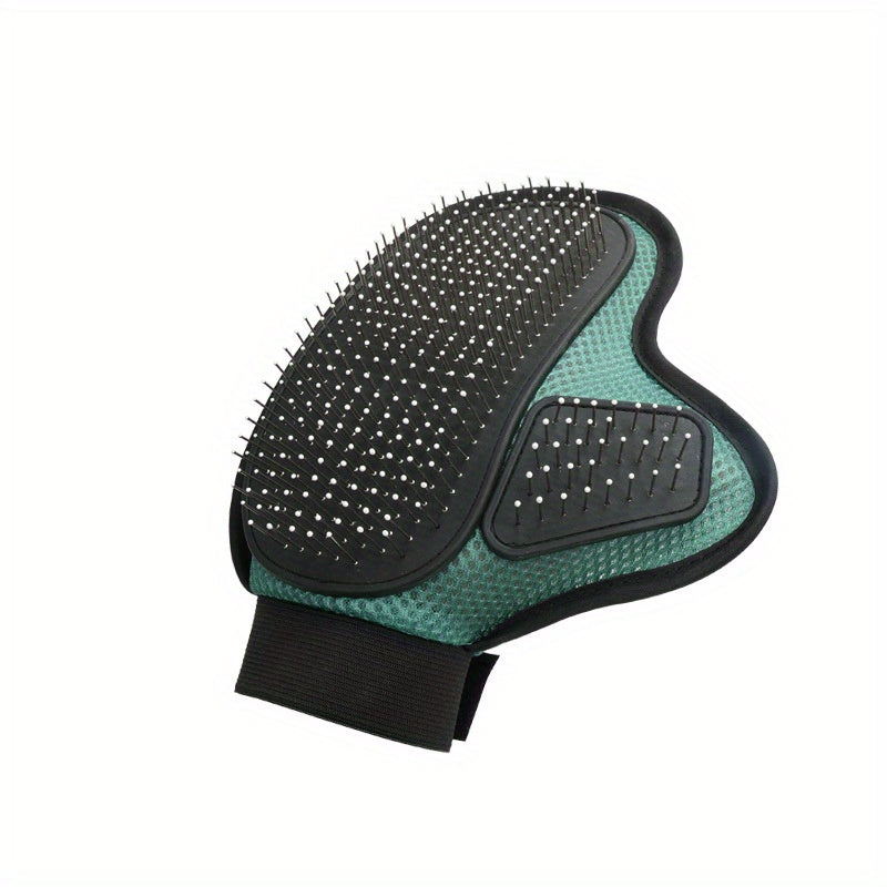 Pet Bath Grooming Glove With Tipped Pin Brush Dogs Cats Deshedding Groves