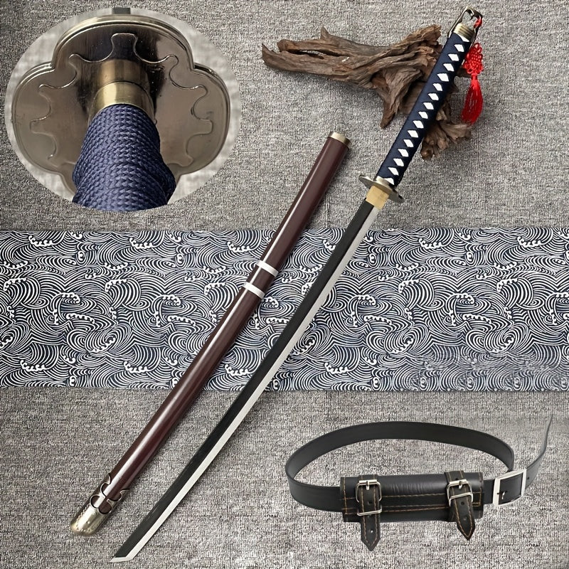 Wooden Anime Sword Wooden Scabbard Long Sword Halloween Cosplay Props
