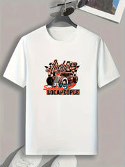 Car Pattern Print Men's Sports T-shirt - Summer Outdoor Clothing