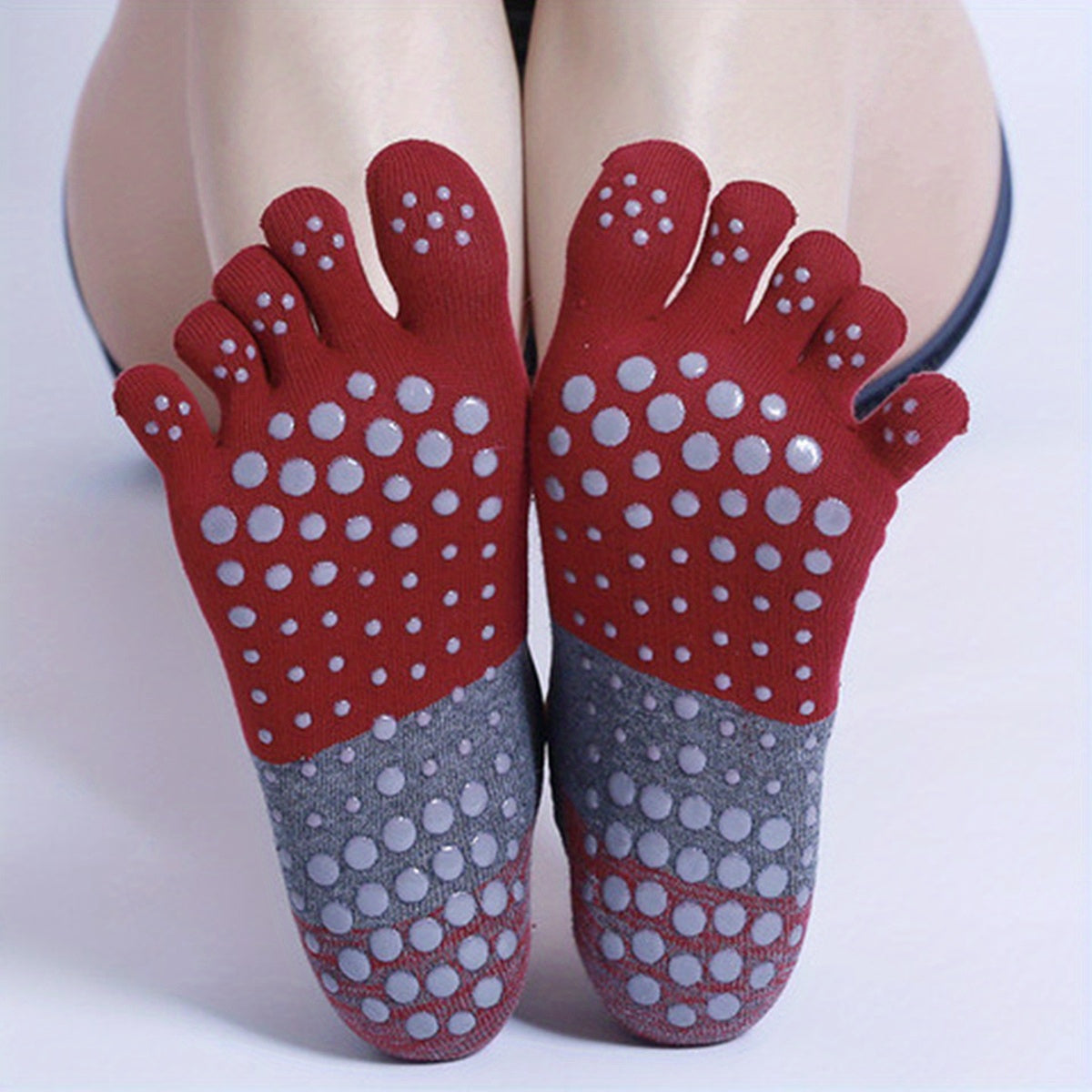 Breathable Non Slip Yoga Socks for Women Wide Strap Sport Socks