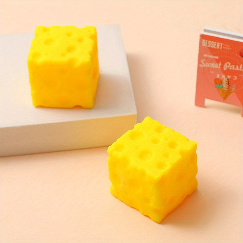 Cheese Decompression Toy Colorful Squeeze Relax Office Use