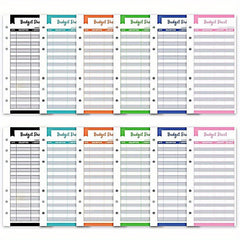 12pcs A6 Budget Cash Envelope Core 6 Colors Finance Management