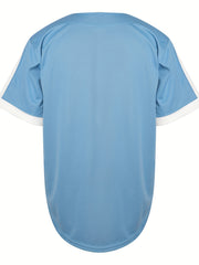 Short Sleeve Plain Baseball Jersey Sports Uniform Men Women