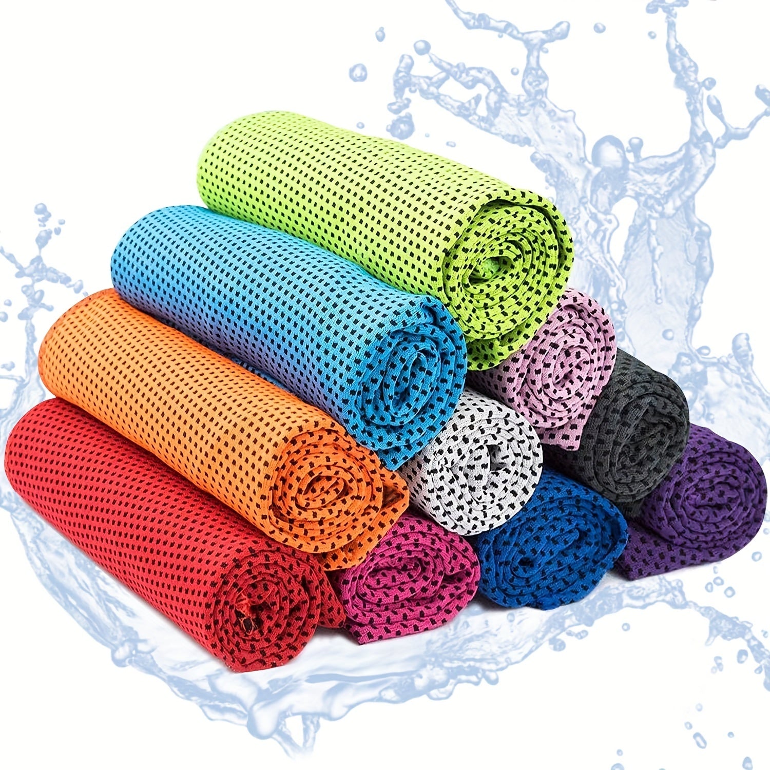 10 pack Microfiber Cooling Towel for Athletes Gym Yoga Fitness Hot Weather