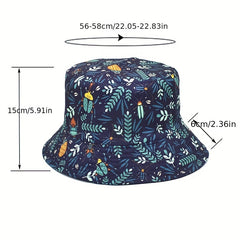 Submarine Animal Mushroom Pattern Fisherman Hat Outdoor Sunshade Cap