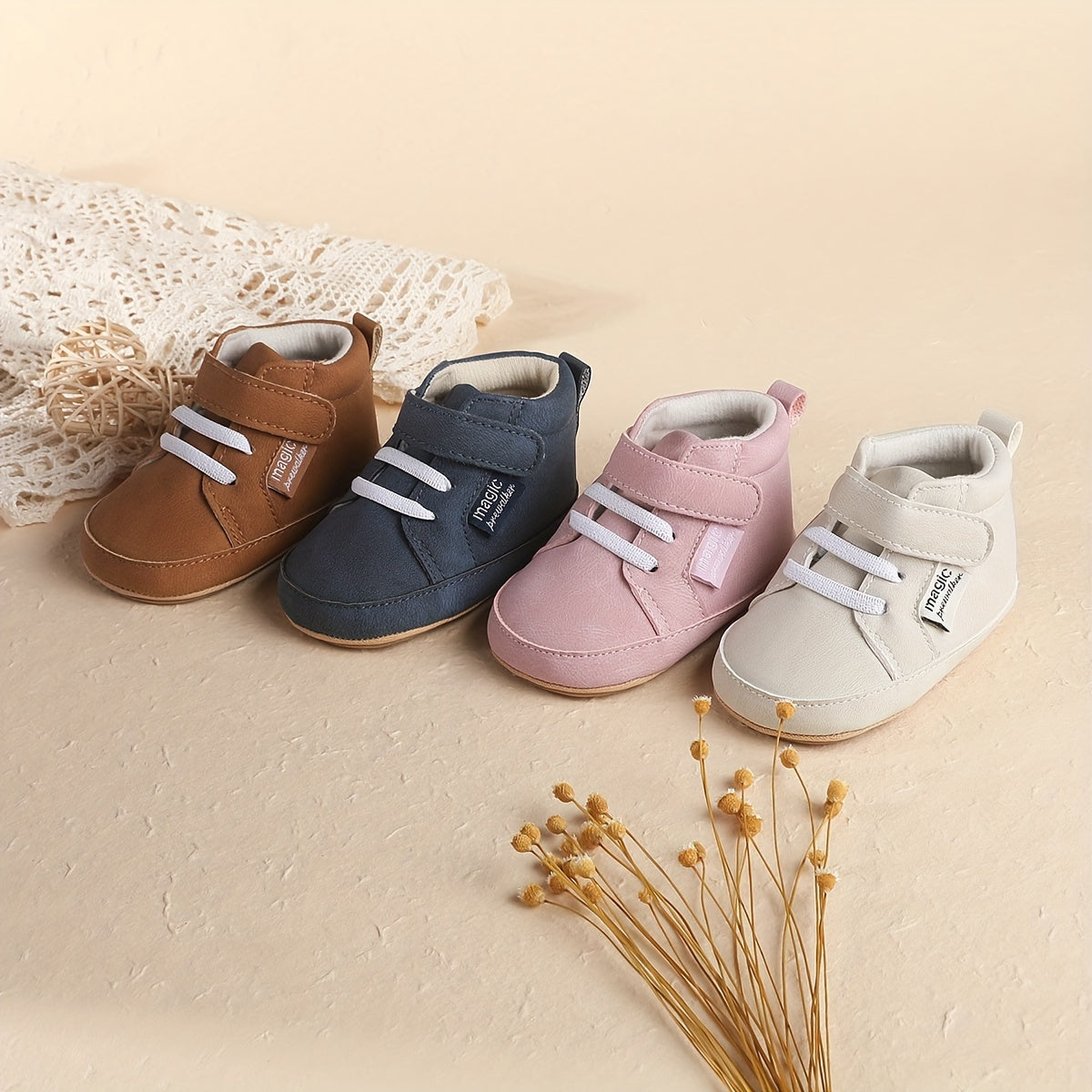 Vintage Solid Boots for Baby Boys Lightweight Non slip Boots Spring/Autumn