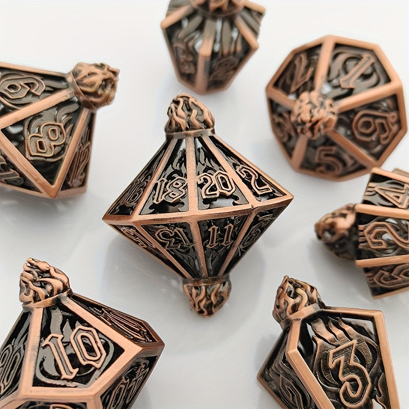 Hollow Wine Bottle Dice Set Of 7 For RPG Games