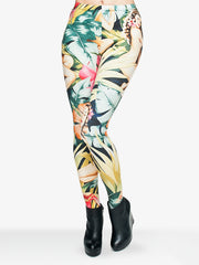 Floral Print High Waist Skinny Leggings Bohemian Stretchy Long Length