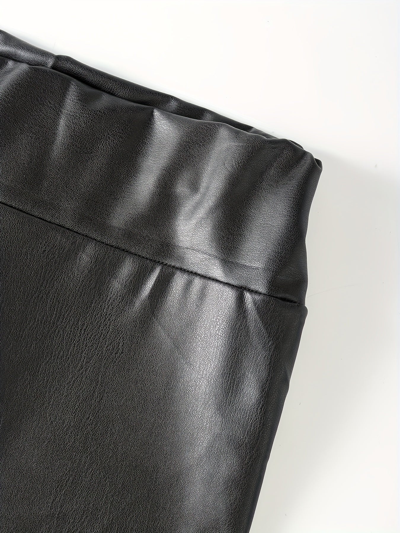 High Waist Slim PU Leather Pants