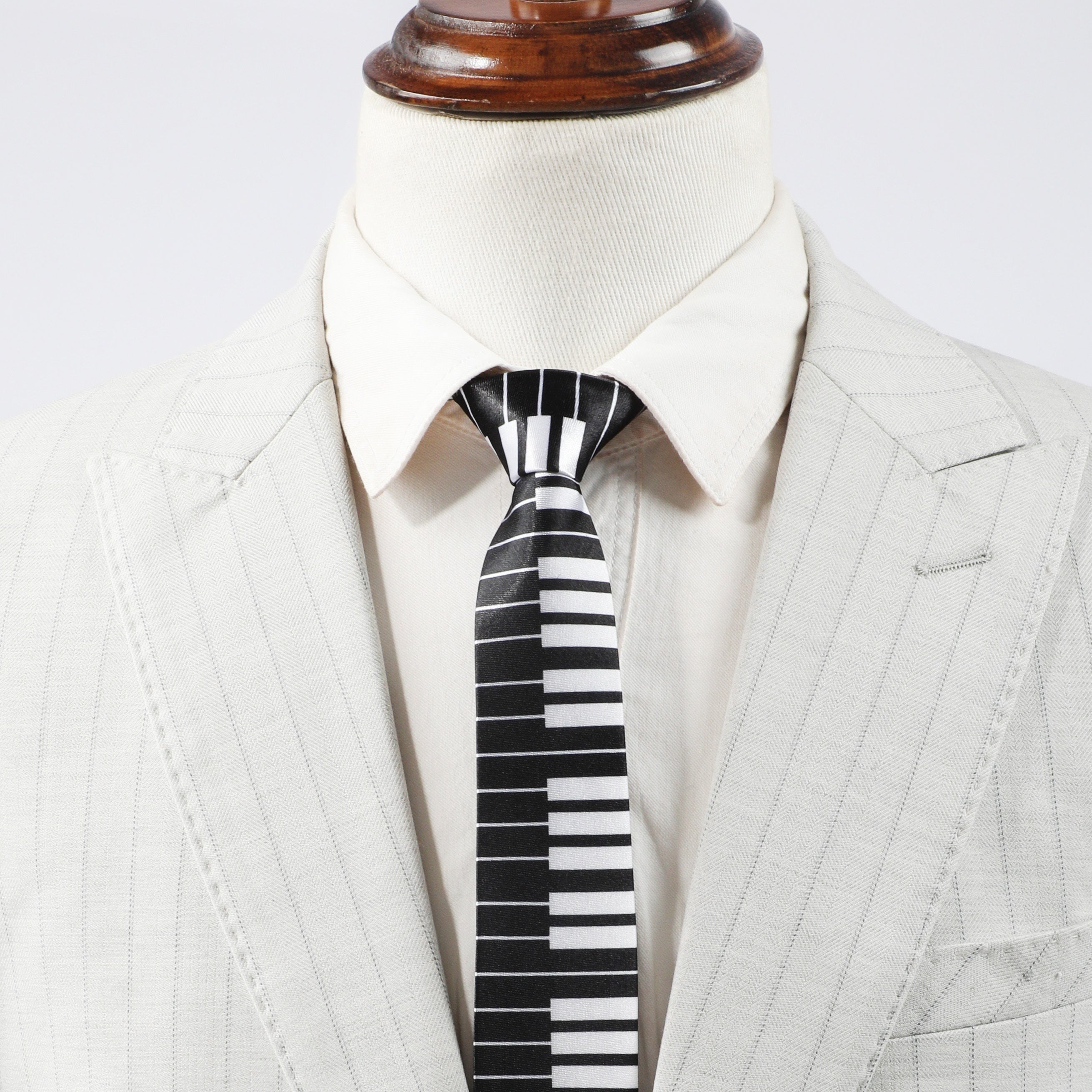 Men's Piano Keys Pattern Tie Clothing Decorative Accessories