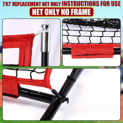 7x7 Baseball Softball Replacement Net Double Stitched Seams Heavy Duty Knotless