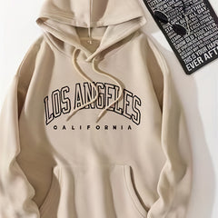 Kangaroo Pocket Preppy Hoodie Drawstring Long Sleeve Sweatshirt