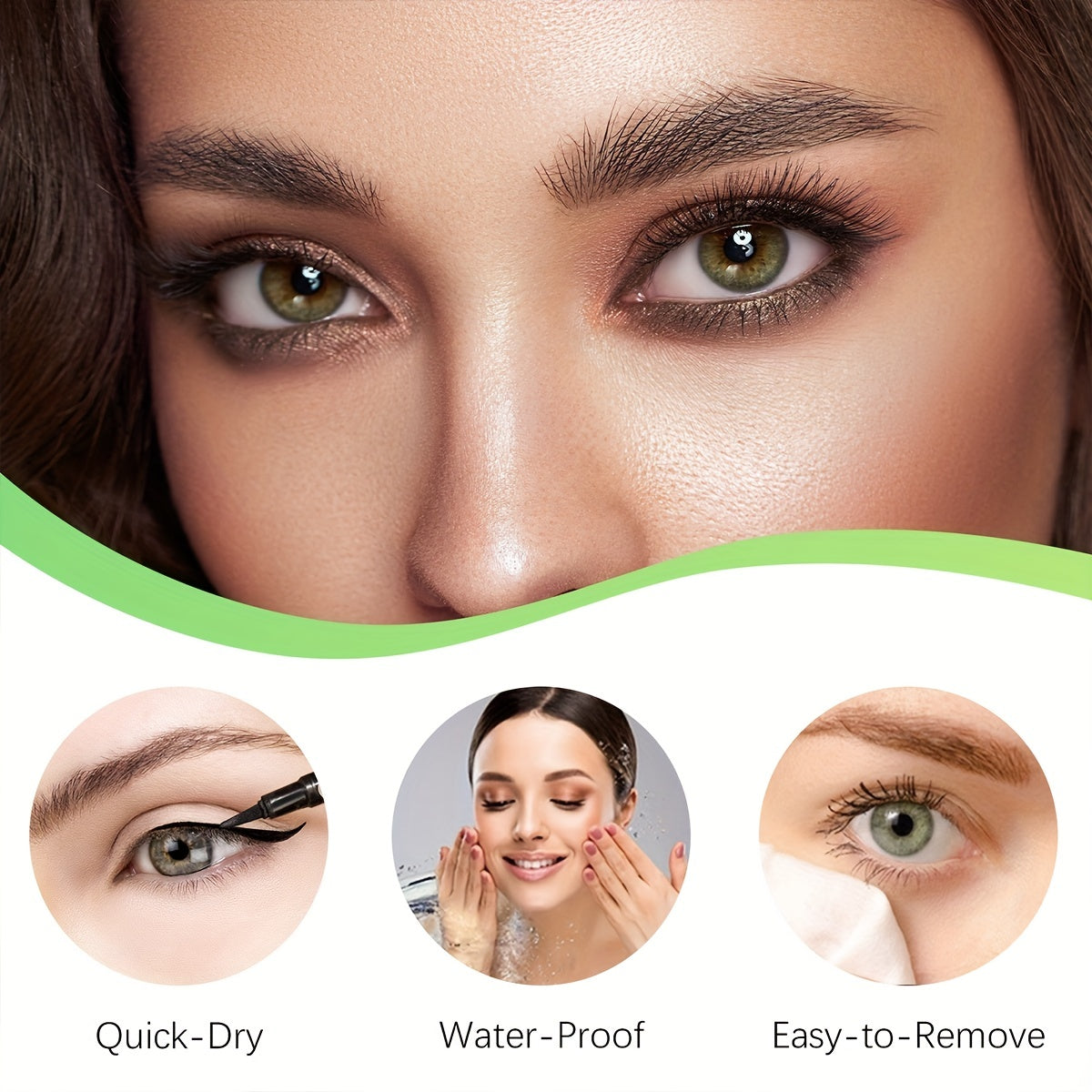 3 Pairs Magnetic Eyeliner & Magnetic Eyelashes Kit Natural Long Lasting