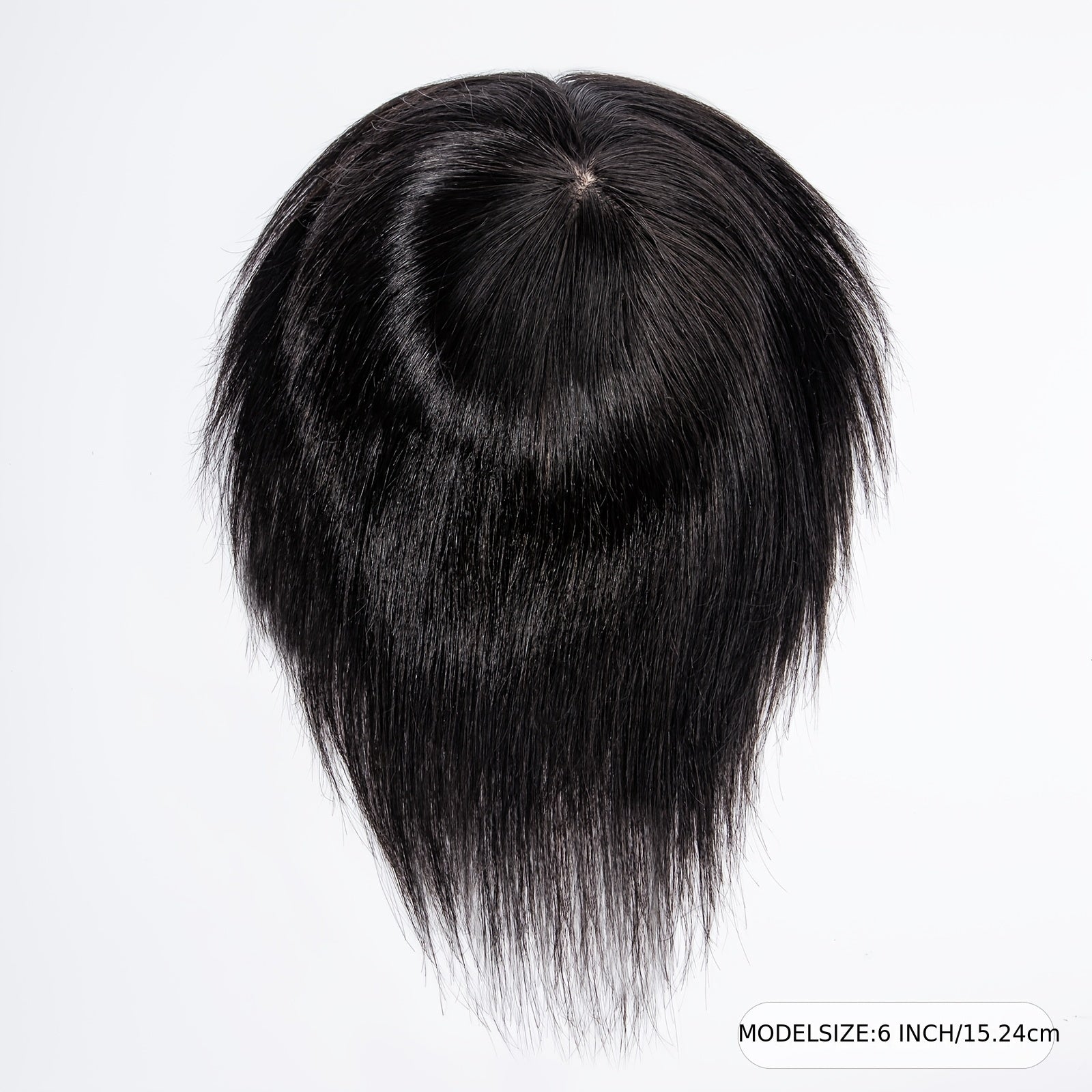 Men's Clip In Hairpiece 14x19 Straight Hair Topper with Bangs