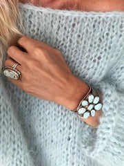 Casual Solid Round Neck Long Sleeve Sweater