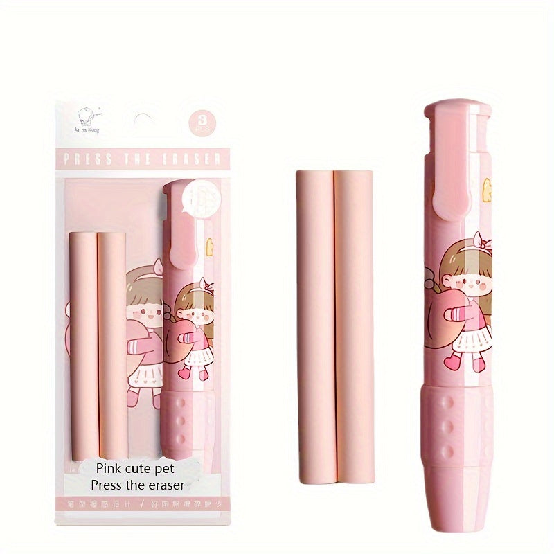 Retractable Pushable Eraser No Crumbs No Trace