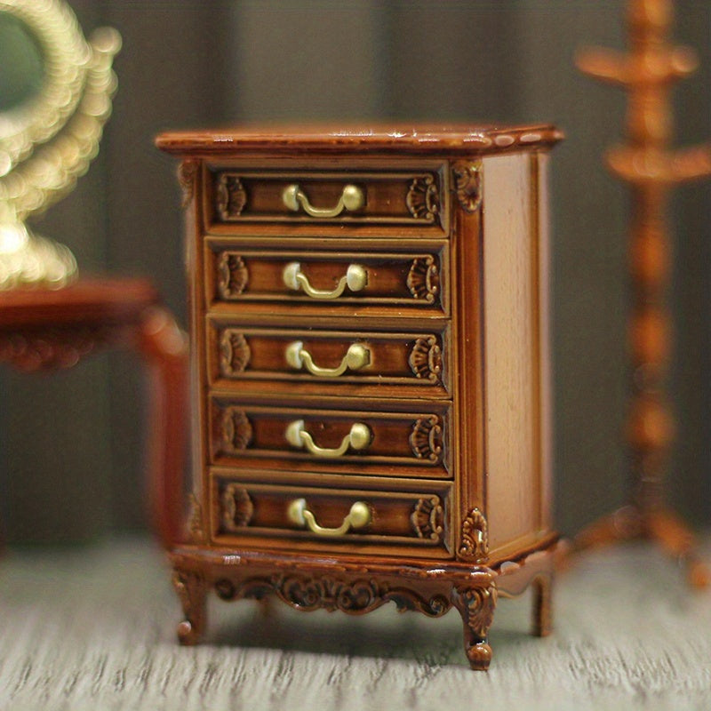 1Pc Dollhouse Bedroom Chest Of Drawers DIY Toys