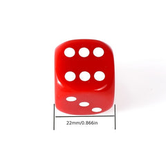 22mm Round Acrylic Dice 6 Colors Game Dice Halloween Party Supplies
