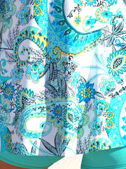 Boho Paisley Print Tankini Set