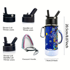 480ml Colorful Stainless Steel Water Bottle Double Layer Leakproof Cup