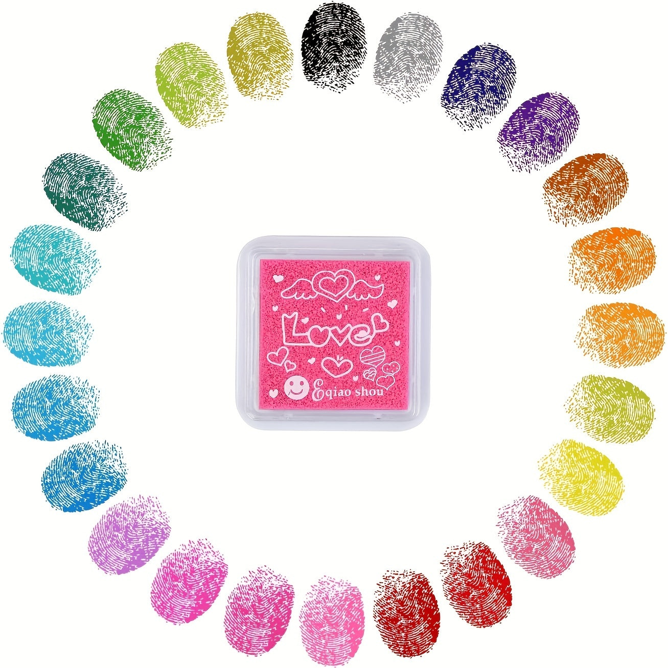 24 Colors Stamp Pad Set for Paper Craft Fingerprint Scrap Book