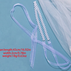 Faux Pearl Headband for Kids with Floating Ribbon
