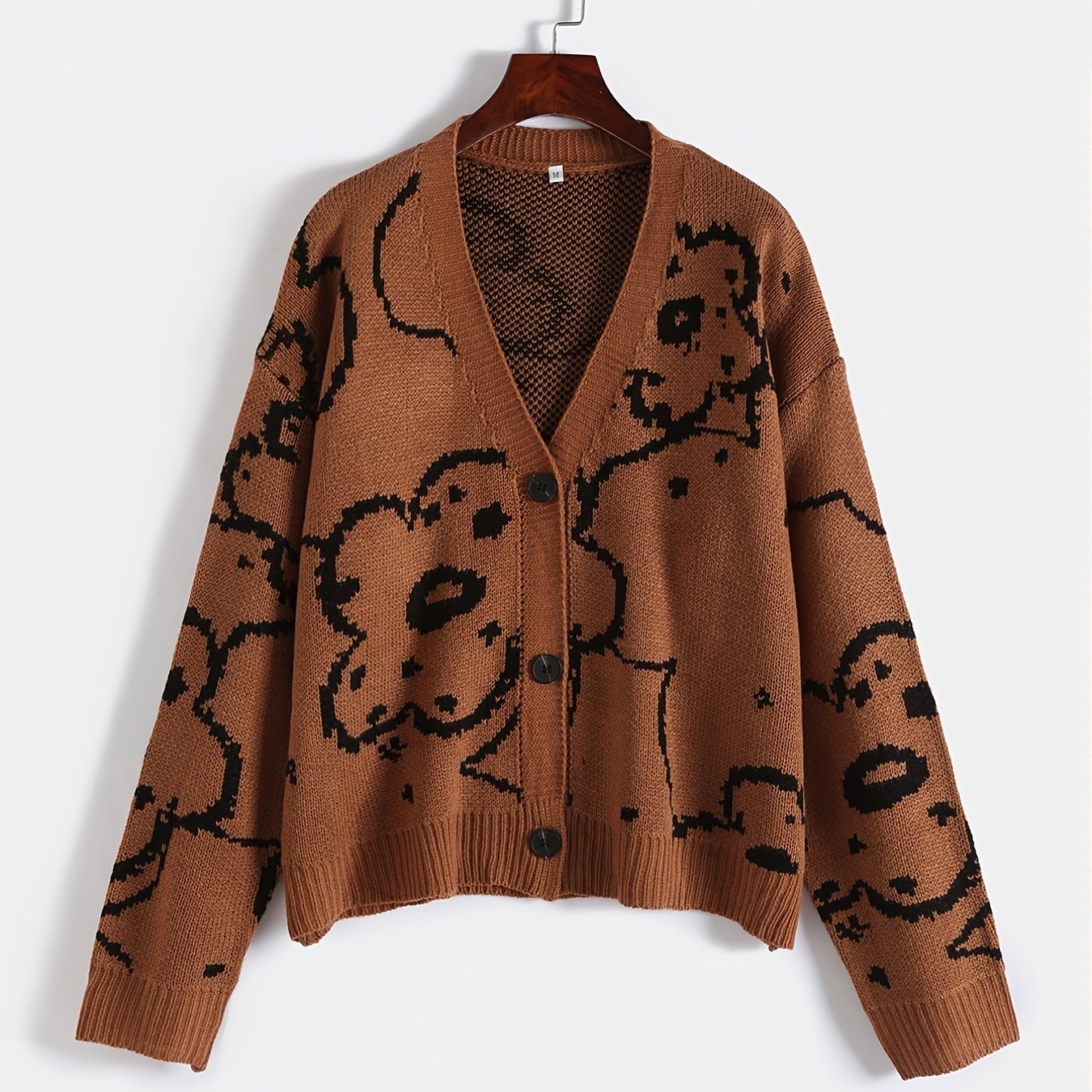 Button Front Cardigan Women's Casual Sweater