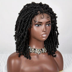 Triangle Knotless Butterfly Locs Braided Wig Shoulder Length Locs Wigs