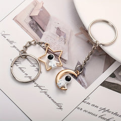 Moon Stars Astronauts Keychains Bag Purse Pendant Gift