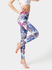 Floral Yoga Leggings High Waist Sports Pants Women's Activewear