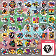 100pcs Hip Hop Psychedelic Stickers for Notebook Mobile Phone Case Bicycle Kids