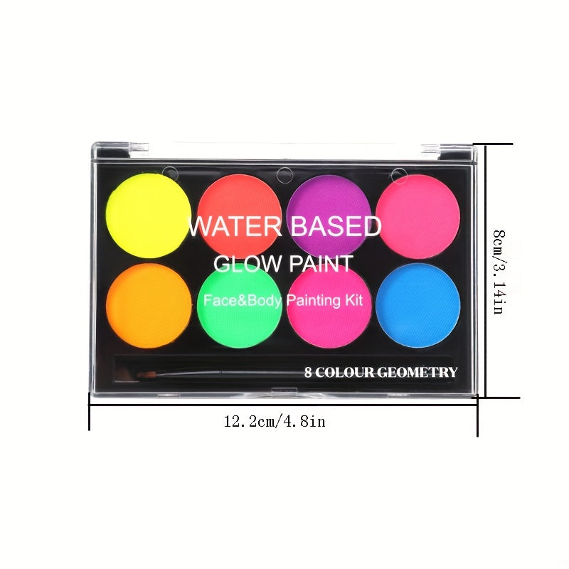 Glow UV Light Face Paint Neon Colors Palette