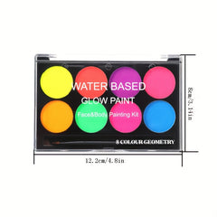 Glow UV Light Face Paint Neon Colors Palette