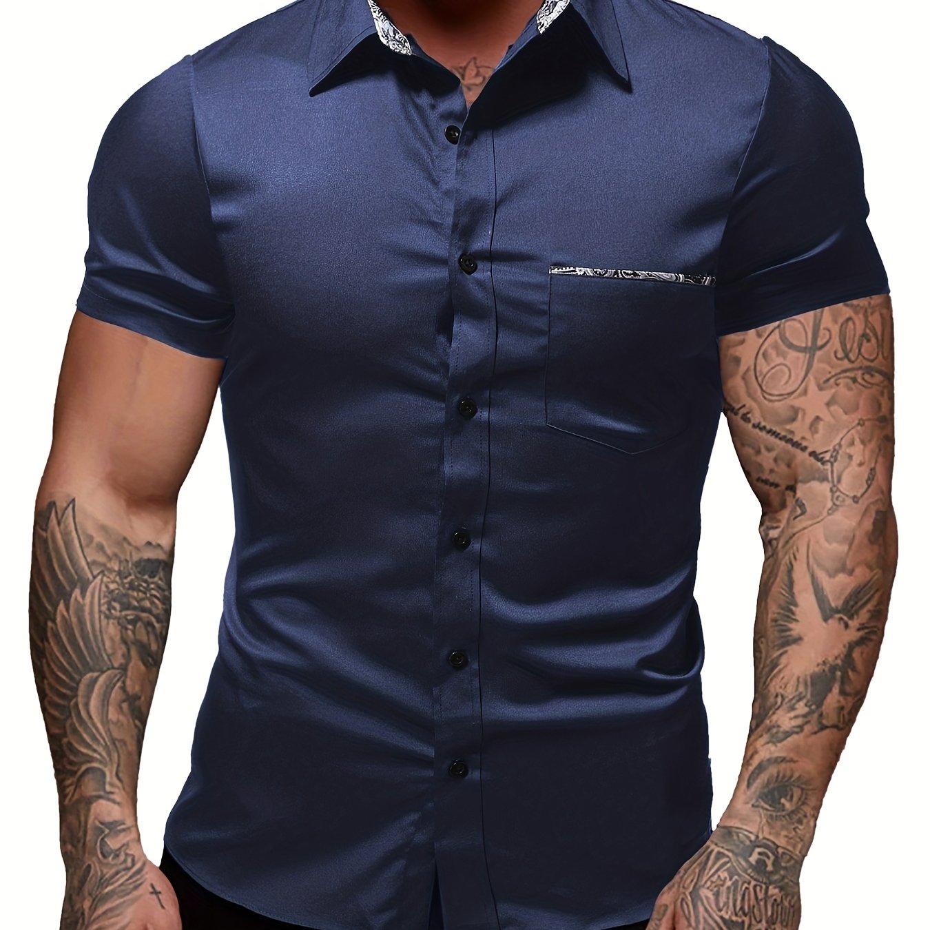 Men's Short Sleeve Casual Shirt for Summer