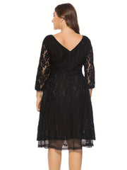 Lace Half Sleeve Midi Wedding Dress