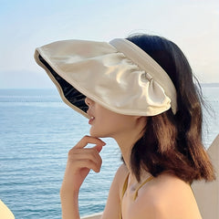 Foldable Shell Visor Hat Wide Brim UV Protection Sun Hat