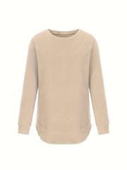 Women's Crew Neck Sweatshirt Long Sleeve Casual Sports Pullover Shirt