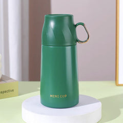 Mini Vacuum Flask Insulated Water Bottle Stainless Steel Cup Lid