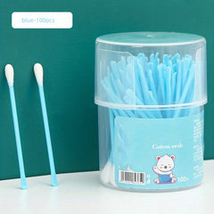 100pcs 2 in 1 Adult Baby Swabs Ear Scoop Cotton Swabs