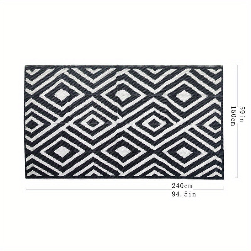 UV Resistant 5x8ft Outdoor Rug For Patio RV