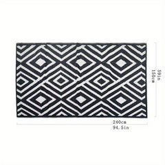 UV Resistant 5x8ft Outdoor Rug For Patio RV
