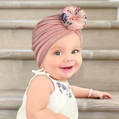 Threaded Ball Head Printed Halogen Gate Baby Headscarf